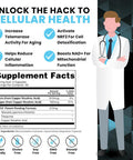 Hpn Supplements Nad3 Nad+ Booster Size 2 Month Supply Clinically Proven & Independently Tested - Metabolic Repair 312 Mg/ Serving - 120 Capsules