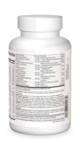 Source s Life Force Multiple Daily Multivitamin High Potency Essential Vitamins, Minerals, Antioxidants & Nutrients - Energy & Immune Boost - 180 Capsules