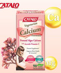 CATALO Vegetarian Calcium Formula Support Healthy Pregnancy Fetal Development and Immunity with Plant Calcium and Acerola Cherry Extract 90 Vegetarian Tablets
