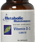 Metabolic Maintenance Vitamin D3 5000 IU 90 Capsules