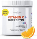 Livingood Daily High Dose Vitamin C Powder Supplement 2600 MG Ascorbic Acid Powder Supports Immunity and Skin Health Powdered Vitamin C with Quercetin Sweetened with Stevia Vegan 30 Servings