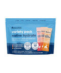 NativePath Native Hydrate Stick Packs with Electrolytes and Amino Acids Variety Pack Mixed Berry Peach Mango Tangerine 30 Servings