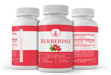 PURE ORIGINAL INGREDIENTS Berberine, (100 Capsules) Always Pure, No Additives Or Fillers, Lab Verified