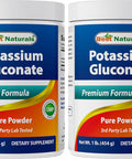 Best Naturals Potassium Gluconate 1lb Powder (1 LB (Pack of 2))