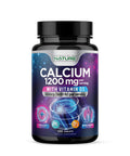 Built Nature Calcium 1200Mg With Vitamin D3 For Best Absorption - Advanced Bone Support Supplement, 1200 Mg Calcium Carbonate & 1600 Iu Vitamin D3, Slow Release For Immune Support, Easy To Swallow, 120 Tablets