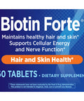 Nature'S Way Biotin Forte, Supports Healthy Hair And Skin*, Energy And Nerve Function*, 60 Tablets