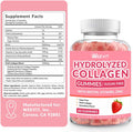 Sugar-Collagen Gummies For Women, Hydrolyzed Collagen Peptides Gummies With Biotin, Collagen Supplements Gummy With Vitamin B12, C, D, Zinc For Hair Skin Nail