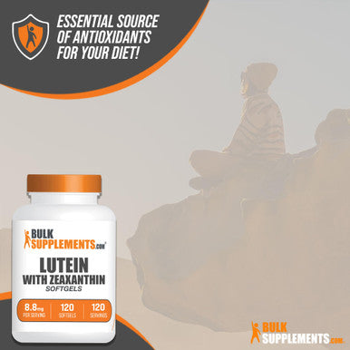 Bulksupplements.Com Lutein With Zeaxanthin Softgels - Zeaxanthin Plus Lutein, Lutein And Zeaxanthin Supplements, Eye Vitamins - Gluten Free, 1 Softgel Per Serving, 120 Softgels