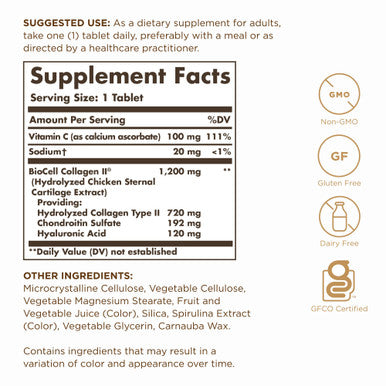 Solgar Collagen Hyaluronic Acid Complex - 30 Tablets Pack Of 2 - Non-Gmo Gluten Free Dairy Free - 60 Total Servings