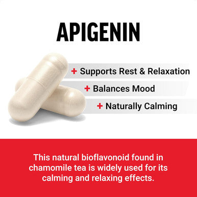 Force Factor Apigenin Supplement for Relaxation and Stress Support Powerful Bioflavonoid and Antioxidant Apigenin 50mg Premium Quality Vegan Non-GMO 60 Capsules (Packaging May Vary)