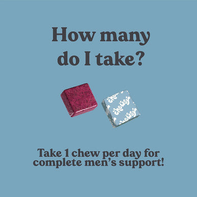 Chewsy Men'S Multivitamin Chews, Immune & Energy Support, Vitamin A, B12, C, D3, E, Folic Acid, Probiotics, Saw Palmetto, Zinc, Adult Chewable Vitamin, Individually Wrapped Chews, 30-Day Supply (1)