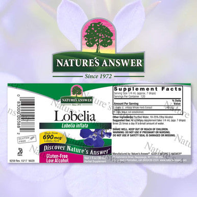 Nature'S Answer Nature s Answer Lobelia Herb Lobelia Inflata - Natural Herbal Supplement - Gluten- - Ideal for Immunity Overall Health Wellbeing 690mcg (1 FL Oz)