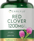 Carlyle Red Clover Capsules 1200mg | 200 Count | Trifolium Pratense | Non-GMO Gluten | Red Clover Blossom Extract Supplement