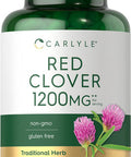 Carlyle Red Clover Capsules 1200Mg | 200 Count | Trifolium Pratense | Non-Gmo, Gluten Free | Red Clover Blossom Extract Supplemen