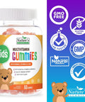 Nature's Gummies Daily Multivitamin for Kids + Vitamins C, D3 & Zinc for Immune Support - Children's Multivitamin Chewable, Gluten Free, Non-GMO, Tasty Strawberry Flavored - 60 Gummies