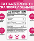 Nature's Nutrition Cranberry Gummies 5X Extract, Urinary Tract Health Support - Vitamin C for Immune Support, Non-GMO, Gluten Free Cranberry Concentrate Supplement Pills for Men & Women - 60 Gummies