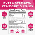 Nature's Nutrition Cranberry Gummies 5X Extract, Urinary Tract Health Support - Vitamin C for Immune Support, Non-GMO, Gluten Free Cranberry Concentrate Supplement Pills for Men & Women - 60 Gummies