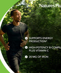 Naturesplus Ultra-Stress With Iron, Sustained Release - 30 Vegetarian Tablets - Stress Relief Supplement With B-Complex & Vitamin C - Energy Booster, Mood Enhancer - Gluten-- 30 Servings