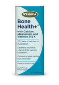 Flora Bone Health with Calcium Magnesium and Vitamins D K 2.51 Ratio of Calcium to Magnesium Vegan GlutenFree Fruit Juice Base 8fl. oz. Glass Bottle