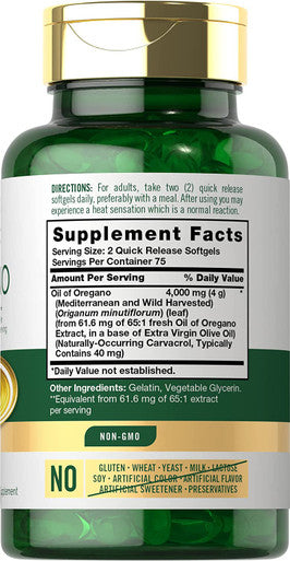 Carlyle Oregano Oil | Max Potency | 150 Softgel Capsules | Non-GMO and Gluten Free Formula | Contains Carvacrol | Traditional Herb Extract Supplement