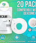Adhesive Patches Pre-Cut for Dexcom G7, Stelo Pack of 20 Waterproof, Transparent Overpatches for Continuous Glucose Monitoring, Sensor is NOT Included