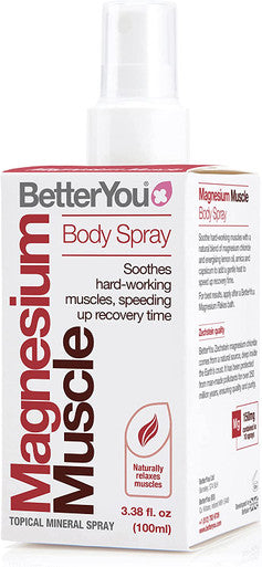 BetterYou, Magnesium Oil Recovery Spray, Pure Magnesium Oil Spray - Supports Working Muscle, Improves Performance and Speeds Recovery, 100ML Bottle
