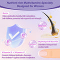 KFG Biotin 10000mcg Women's Multivitamin Mineral with Keratin Collagen Calcium Niacinamide & Vitamins A, B, D, C, E, for Women Hair Skin Nail & Bone Health 100 Tablets.