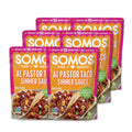 SOMOS Variety Simmer Sauce - 1 Taco Pouch + 1 Pastor Pouch + 1 Fajita Pouchs - Gluten Free - Plant Based - Non-GMO - All Natural - Perfect for Steak, Chicken, & More - 8oz (3 Pack)