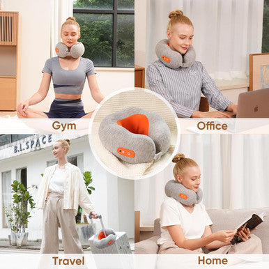 Howdy Neck Massager With Heat, Heated Neck Massager Pillow For Deep Tissue Relax, Portable Neck Massage Pillow For Women Men Traveling