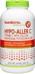 NutriBiotic HypoAller C Powder Vitamin C and Minerals 1300 Mg Vitamin C for Antioxidant and Collagen Support Buffered with Calcium Magnesium Zinc and Potassium Gluten and GMO 16 Oz