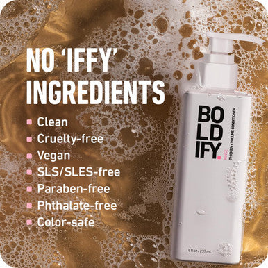 Boldify Thicken Volume Conditioner - Ultimate Biotin Formula for Hair Thickening, Split End Repair, Nourishment, and Fine or Oily Hair for Women & Men