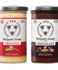 Whipped Honey Gift Set by Savannah Bee - Creamy, Smooth, Spreadable and absolutely Delicious - 100% Natural and Pure Honey - 12 Oz (Cinnamon and Chocolate)