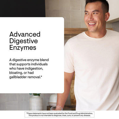 Thorne - Advanced Digestive Enzymes - Supplement With Pepsin Ox Bile & Pancreatin For Indigestion & Constipation Relief - Minimizes Occasional Gas & Bloating - Third-Party Certified 180 Capsules