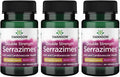 Swanson Optimum Potency Serrazimes 40000 Units 40000 Units 60 Veg Capsules Enzyme (3 Pack)