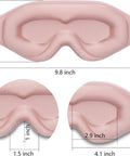 Dec.Metu Sleep Mask 3D Eye Mask For Sleeping 100% Light Blocking Eye Covers With Adjustable Strap Night Blindfold For Women Memory Foam Pink