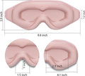 Dec.Metu Sleep Mask 3D Eye Mask For Sleeping 100% Light Blocking Eye Covers With Adjustable Strap Night Blindfold For Women Memory Foam Pink