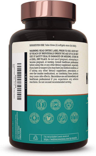 KrillWell Heart, Joint, and Cognitive Support | Certified Sustainable Krill Oil 2X More Effective Than Fish Oil - 30 Day Supply
