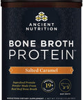 Bone Broth Protein Powder by Ancient Nutrition, Salted Caramel, 19g Protein per Serving, Beef, Supports Healthy Skin, Gut Health, Joint Supplement, Gluten Free, Paleo and Keto Friendly, 20 Servings