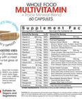 Silver Fern Whole Food Daily Multi Vitamin W/Trace Mineral Blend Supplement - 4 Bottles - 60 Vegicaps Each - 120 Day Supply - Natural, Non-Gmo, Vegan, Multivitamin - Zero Synthetics