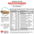 Silver Fern Whole Food Daily Multi Vitamin W/Trace Mineral Blend Supplement - 4 Bottles - 60 Vegicaps Each - 120 Day Supply - Natural, Non-Gmo, Vegan, Multivitamin - Zero Synthetics