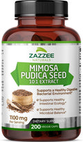 Zazzee Mimosa Pudica Seed 10:1 Extract, 200 Vegan Capsules, 1100 mg, 3+ Month Supply, Potent 10:1 Extract, Non-GMO and All-Natural