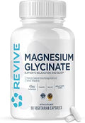 Revive Pure Magnesium Glycinate Capsules 200mg MD High Absorption Supplement for Relaxation and Stress Relief Organic Memory and Sleep Support Pills for Strong Bones Normal Nerve and Muscle Function