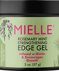 Mielle Organics Rosemary Mint Strengthening Edge Gel, Biotin & Essential Oil Growth Booster Hair Styling Treatment, 2 Ounces