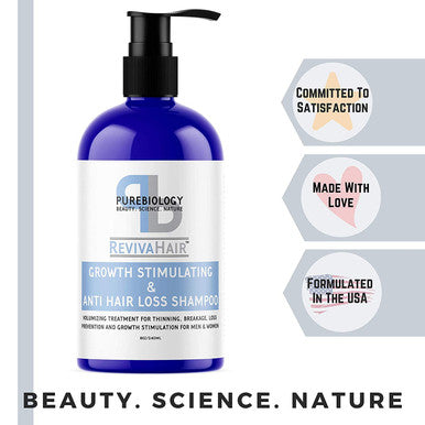 Biotin Shampoo for Thinning Hair Care RevivaHair Volumizing Shampoo with Procapil Keratin and Rosemary Oil for Hair Treatment Thinning Hair Shampoo for Men and Women with Vitamin B and E
