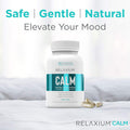 Relaxium Relaxium Calm Non-Habit Forming Stress & Mood Support Supplement Elevate Mood & Boost Relaxation with Ashwagandha 5-HTP GABA Made in USA (60 Vegan Capsules 30 Day Supply)