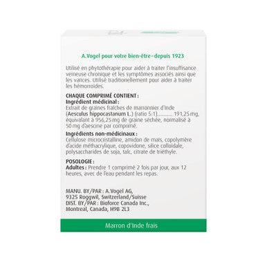 A. Vogel Venaforce Extra Horse Chestnut Tablets - Relieve Symptoms of Varicose Veins and Hemorrhoids - Gastro-Resistant Coating - 1 Month Supply - 30 Tablets