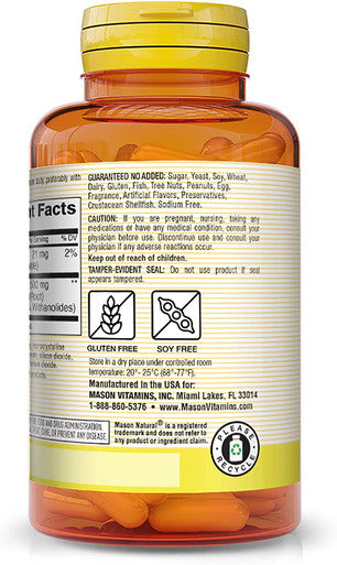Mason Natural Ashwagandha Powder 500 mg - Healthy Stress Response and Mood Support, Herbal Supplement, 60 Capsules (Pack of 3)