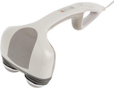 Homedics Percussion Action Massager With Heat Adjustable Intensity, Dual Pivoting Heads 2 Sets Interchangeable Nodes, Heated Muscle Kneading For Back, Shoulders, Feet, Legs, & Neck