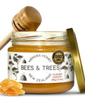Bees & Trees Manuka Honey 350+ MGO - Raw Pure New Zealand Monofloral Honey Ã¢â‚¬â€œ Unpasteurized & Natural Unfiltered Manuka for Tea, Coffee, Dressings, Smoothies & Daily Use Ã¢â‚¬â€œ Glass Jar, 380g (13.4oz)