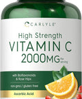 Carlyle Vitamin C 2000Mg With Rose Hips 150 Caplets Vegetarian, Non-Gmo, Gluten Supplement